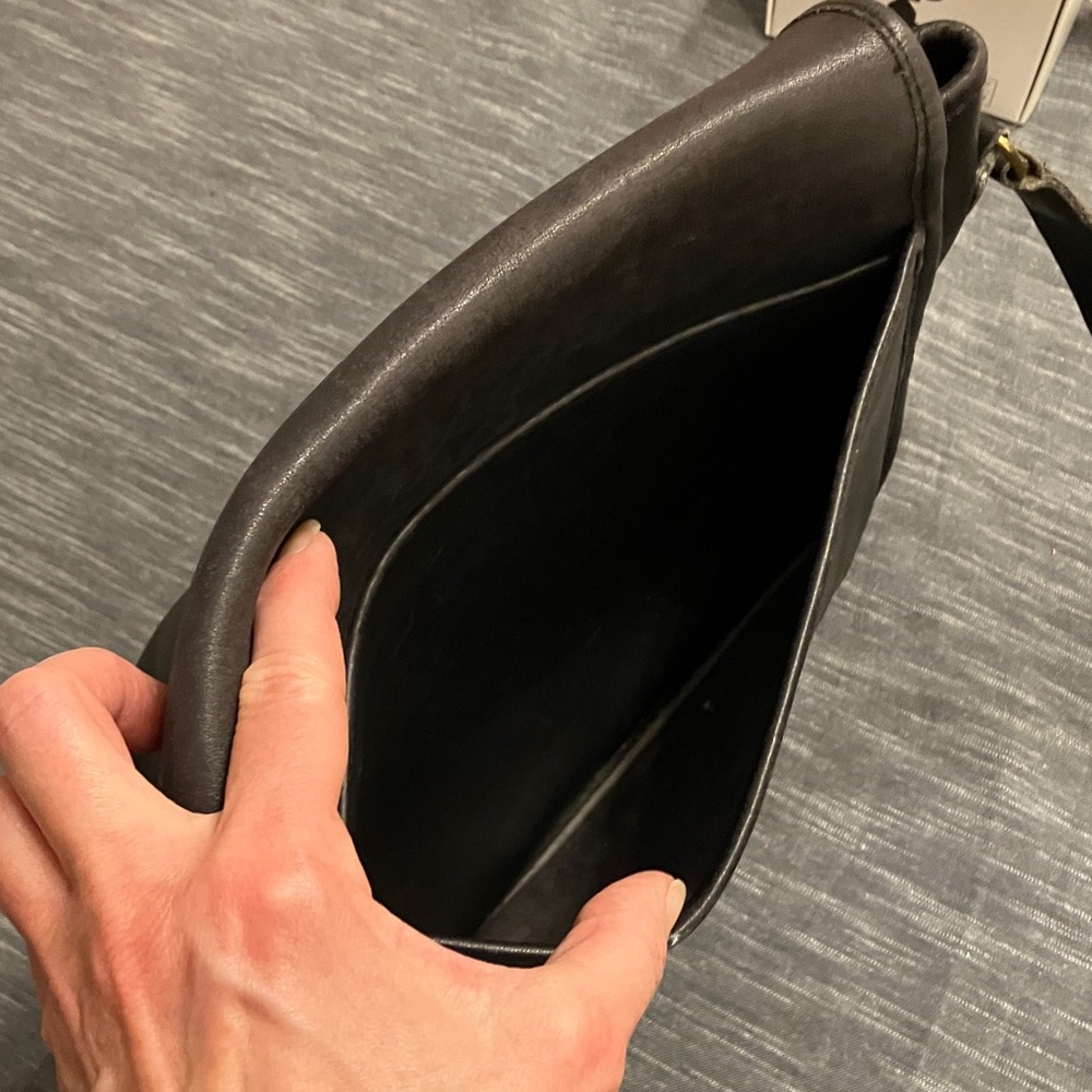 Coach Dark Brown Leather Shoulder Bag - Picture 6 of 8